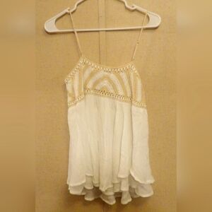 MUR MUR Women's boho crochet Tank top sz. S